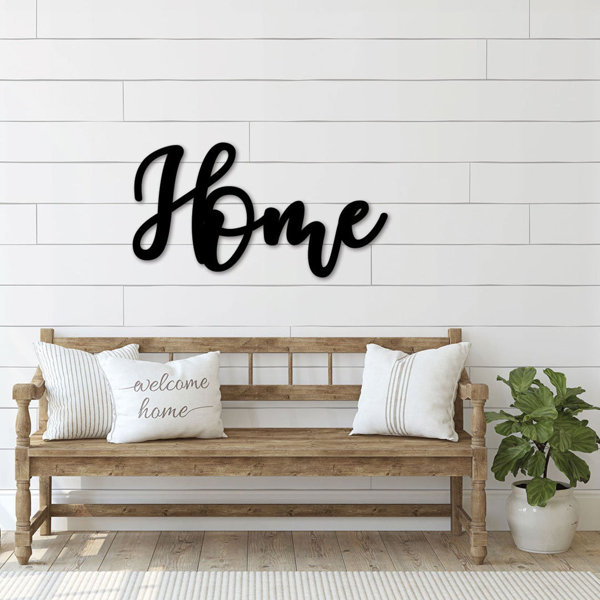 Gracie Oaks Cursive Word Home Sign Wall Décor & Reviews Wayfair